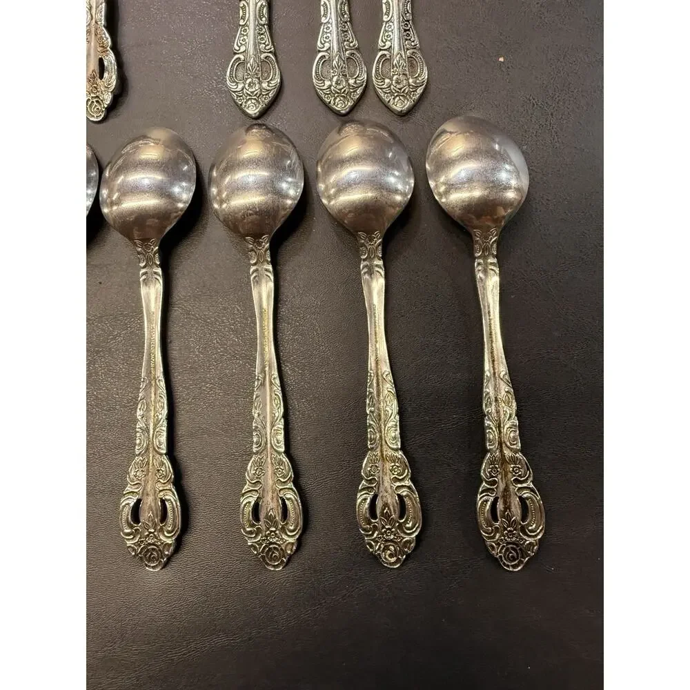 Vintage Stainless Steel Japan Flatware Lot 16 Pieces Ornate Floral Silverware